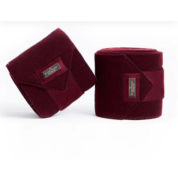 Equestrian Stockholm Polo Wraps Bordeaux Set of 4 NWT - Picture 1 of 5